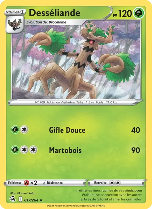 Carte Pokémon Desséliande 17/264 Peu Commune Poing de Fusion
