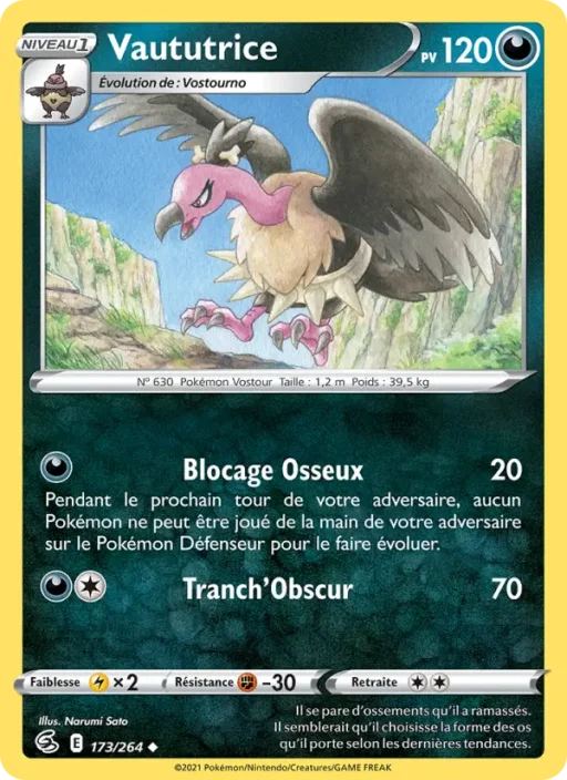 Carte Pokémon Vaututrice 173/264 Peu Commune Poing de Fusion