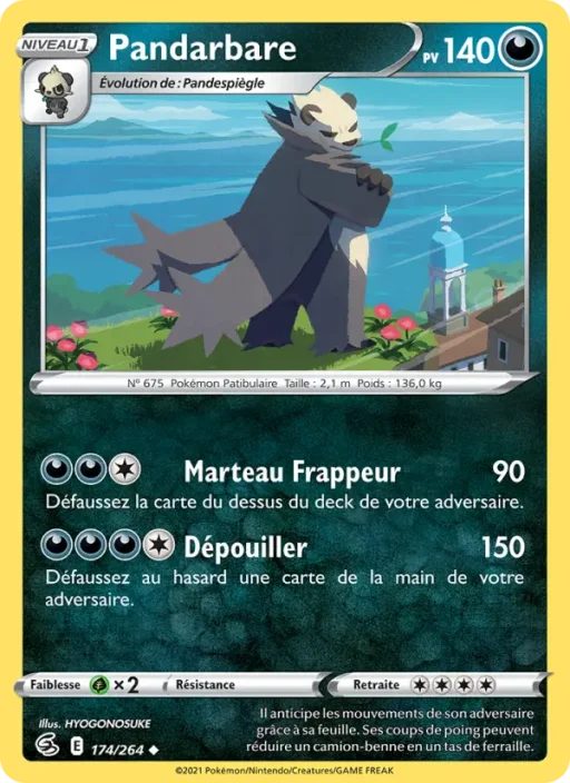 Carte Pokémon Pandarbare 174/264 Peu Commune Poing de Fusion