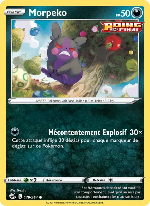 Carte Pokémon Morpeko 179/264 Commune Poing de Fusion