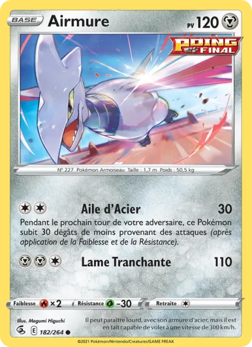 Carte Pokémon Airmure 182/264 Commune Poing de Fusion