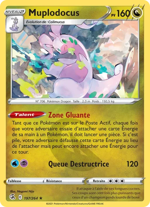 Carte Pokémon Muplodocus 197/264 Rare Poing de Fusion