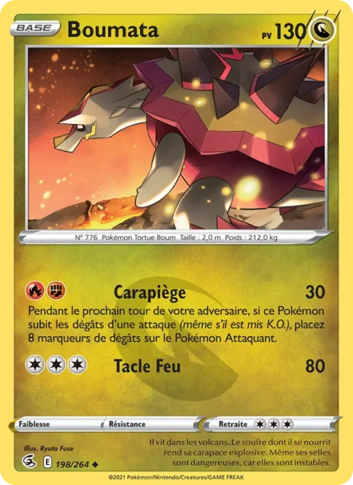 Carte Pokémon Boumata 198/264 Peu Commune Poing de Fusion