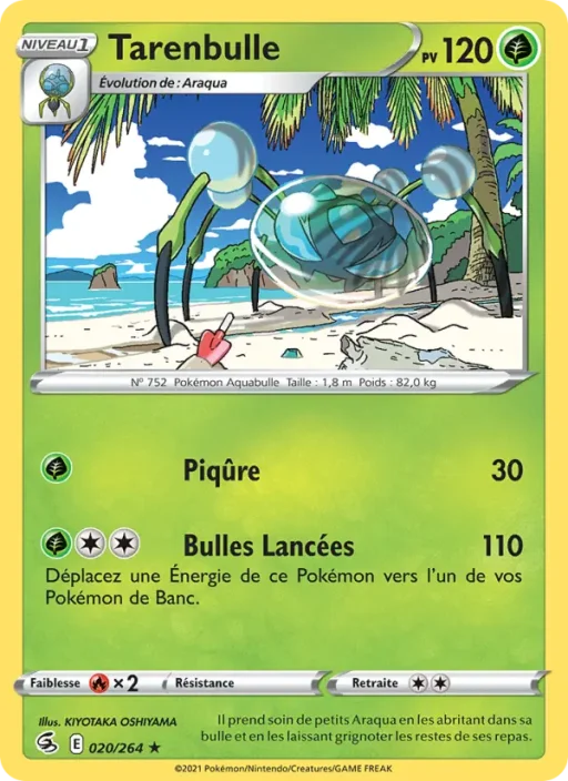 Carte Pokémon Tarenbulle 20/264 Rare Poing de Fusion