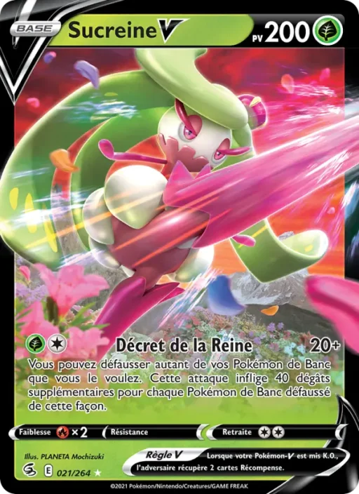 Carte Pokémon Sucreine V 21/264 Holo Rare V Poing de Fusion