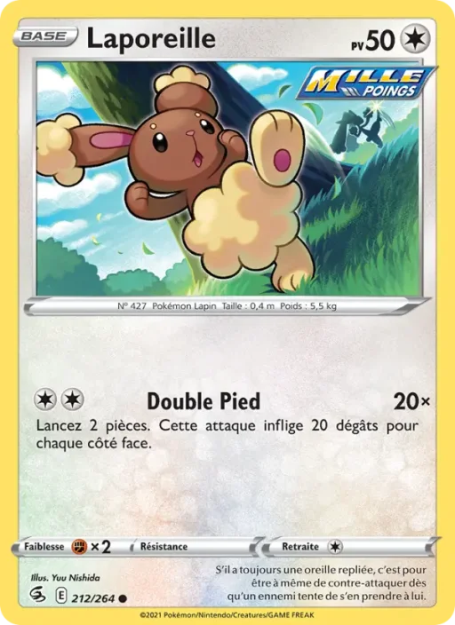 Carte Pokémon Laporeille 212/264 Commune Poing de Fusion