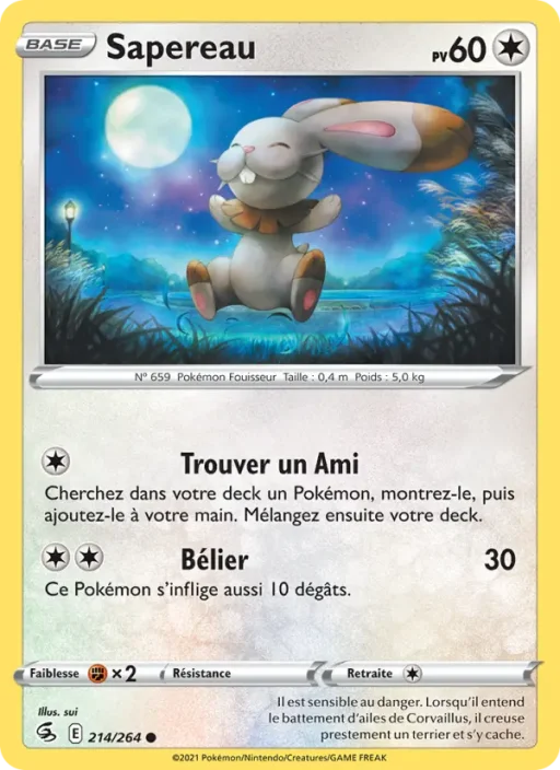 Carte Pokémon Sapereau 214/264 Commune Poing de Fusion