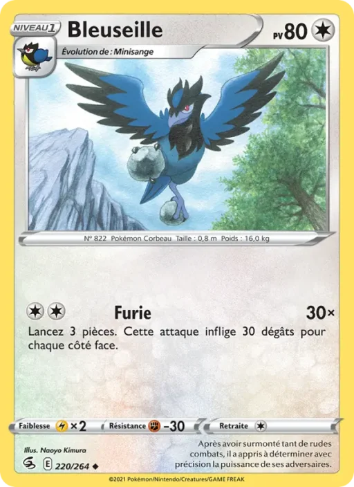 Carte Pokémon Bleuseille 220/264 Peu Commune Poing de Fusion