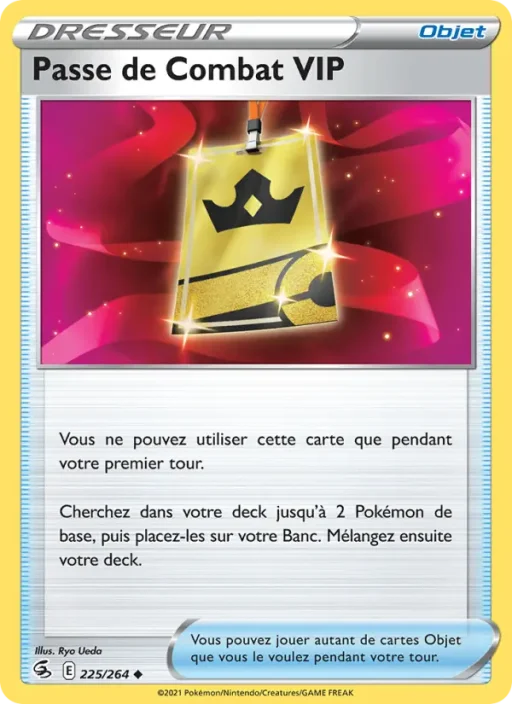Carte Pokémon Passe de Combat VIP 225/264 Peu Commune Poing de Fusion
