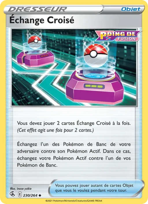 Carte Pokémon Échange Croisé 230/264 Peu Commune Poing de Fusion