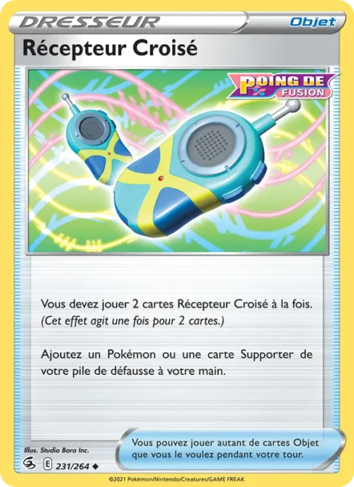 Carte Pokémon Récepteur Croisé 231/264 Peu Commune Poing de Fusion