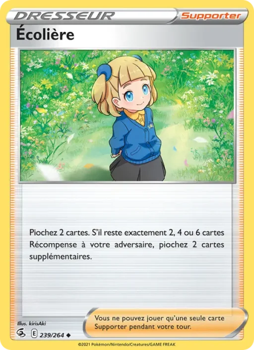 Carte Pokémon Écolière 239/264 Peu Commune Poing de Fusion