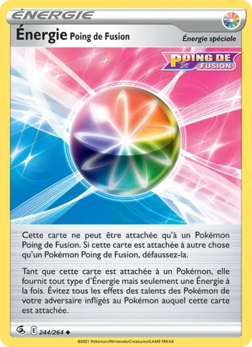 Carte Pokémon Énergie Poing de Fusion 244/264 Peu Commune Poing de Fusion