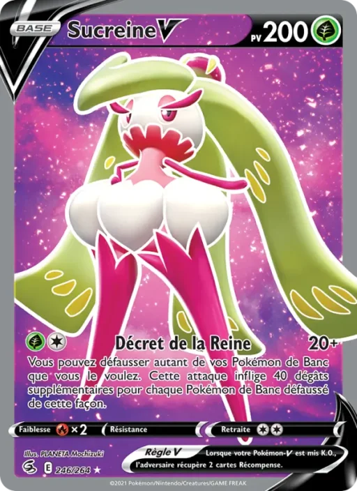 Carte Pokémon Sucreine V 246/264 Ultra Rare Poing de Fusion