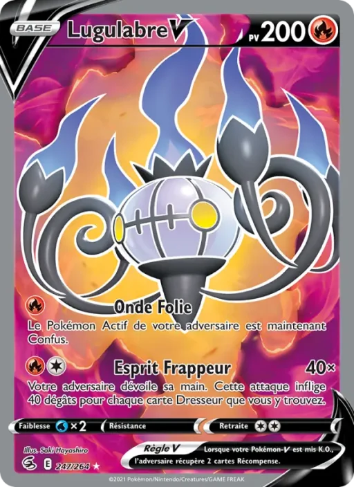 Carte Pokémon Lugulabre V 247/264 Ultra Rare Poing de Fusion