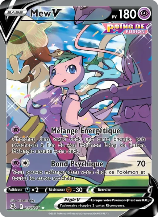 Carte Pokémon Mew V 251/264 Ultra Rare Poing de Fusion