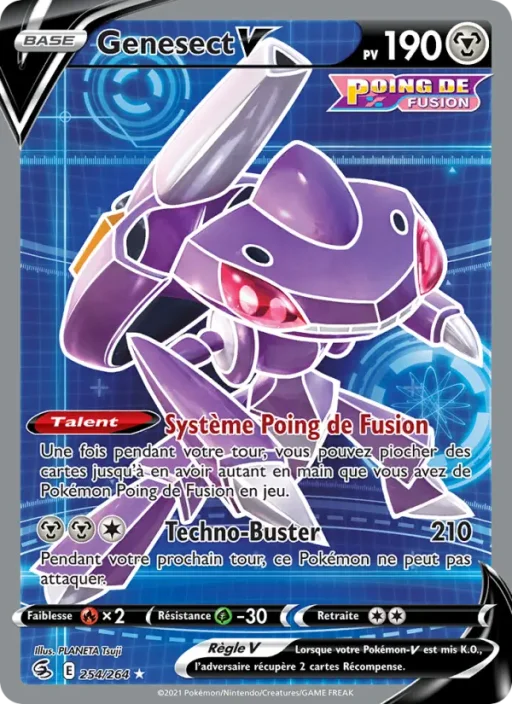 Carte Pokémon Genesect V 254/264 Ultra Rare Poing de Fusion
