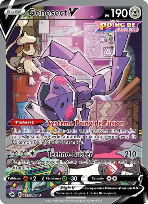 Carte Pokémon Genesect V 255/264 Ultra Rare Poing de Fusion