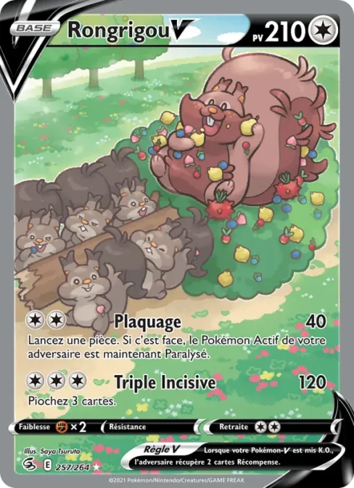 Carte Pokémon Rongrigou V 257/264 Ultra Rare Poing de Fusion