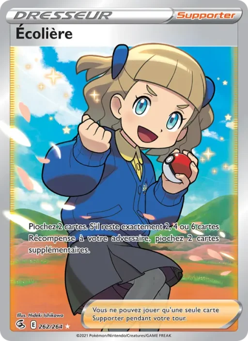 Carte Pokémon Écolière 262/264 Ultra Rare Poing de Fusion