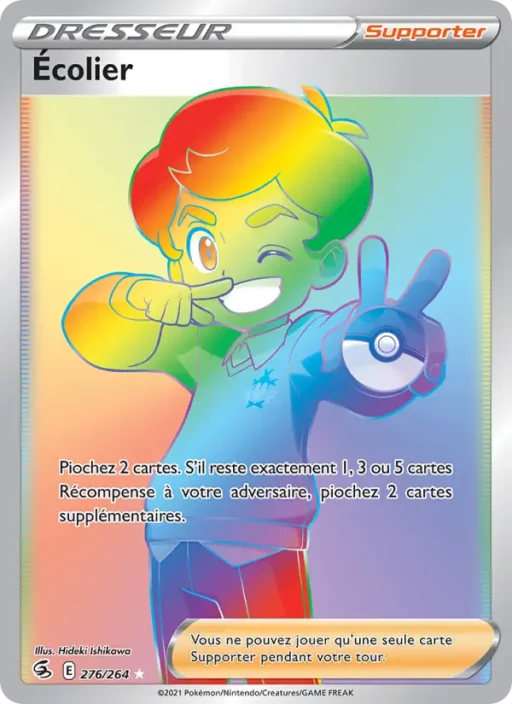 Carte Pokémon Écolier 276/264 Magnifique rare Poing de Fusion
