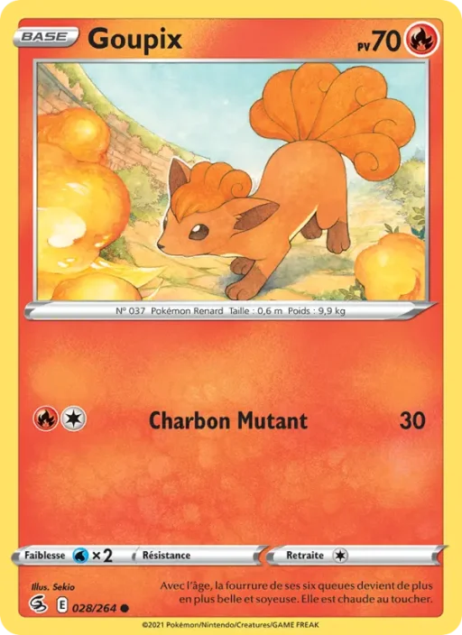 Carte Pokémon Goupix 28/264 Commune Poing de Fusion
