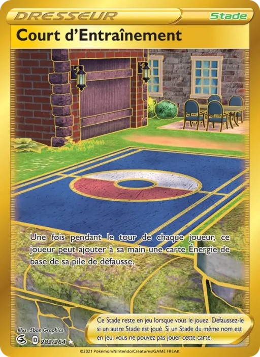 Carte Pokémon Court d'Entraînement 282/264 Magnifique rare Poing de Fusion