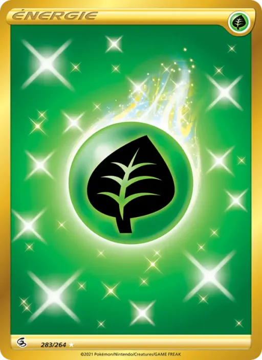 Carte Pokémon Énergie Plante 283/264 Magnifique rare Poing de Fusion