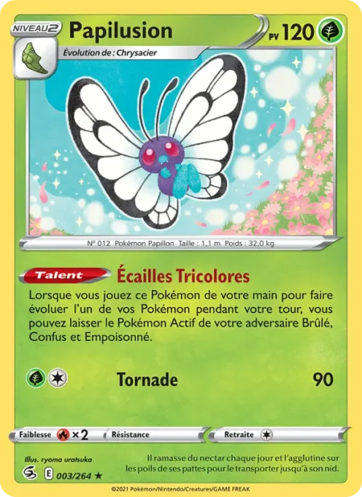 Carte Pokémon Papilusion 3/264 Holo Rare Poing de Fusion