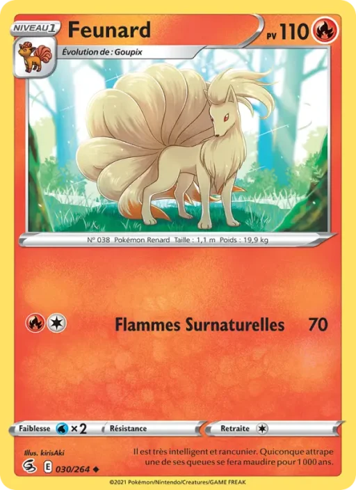 Carte Pokémon Feunard 30/264 Peu Commune Poing de Fusion