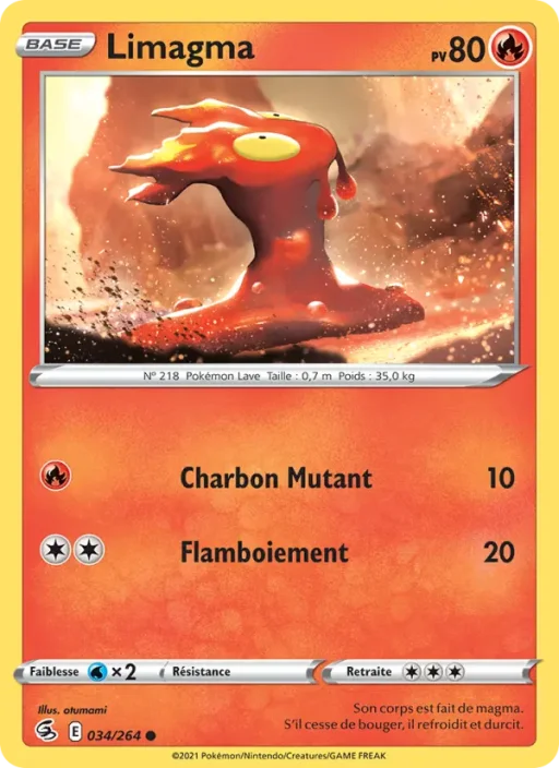 Carte Pokémon Limagma 34/264 Commune Poing de Fusion