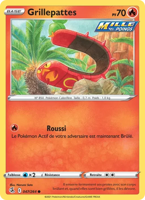 Carte Pokémon Grillepattes 47/264 Commune Poing de Fusion