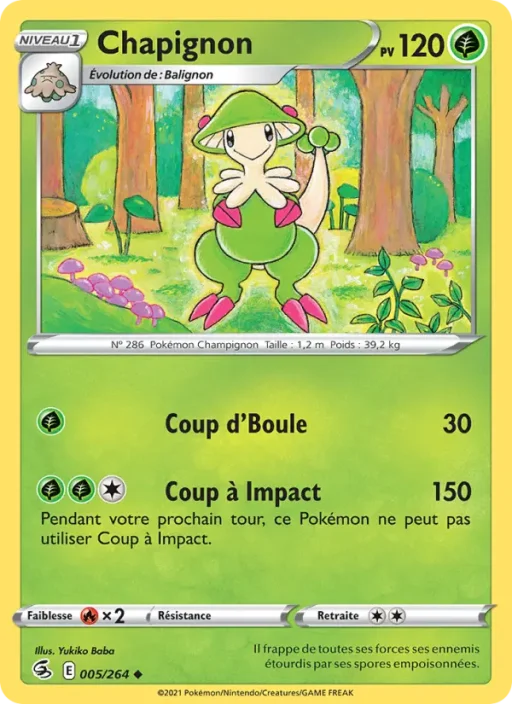 Carte Pokémon Chapignon 5/264 Peu Commune Poing de Fusion