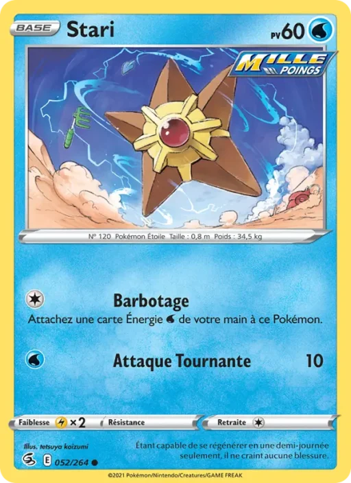 Carte Pokémon Stari 52/264 Commune Poing de Fusion