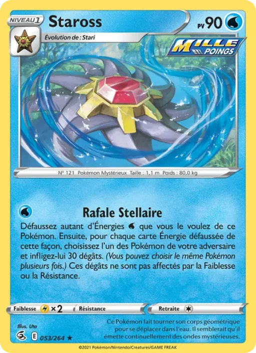 Carte Pokémon Staross 53/264 Holo Rare Poing de Fusion