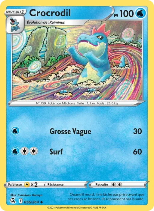 Carte Pokémon Crocrodil 56/264 Peu Commune Poing de Fusion