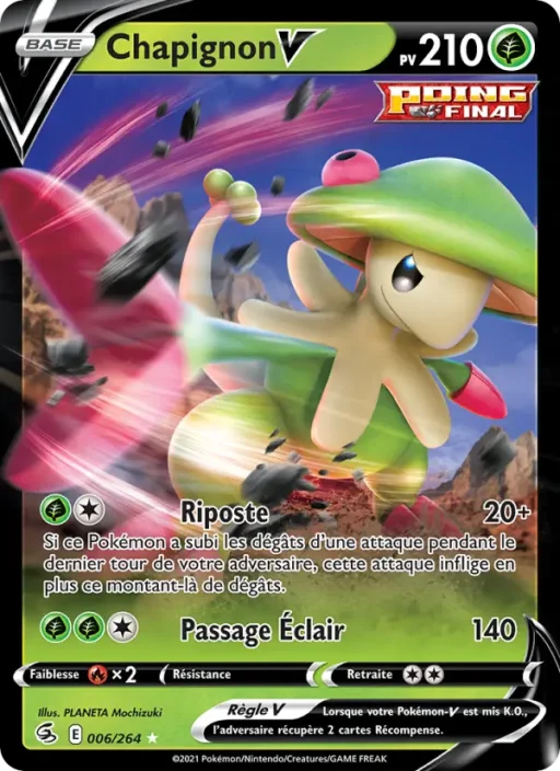 Carte Pokémon Chapignon V 6/264 Holo Rare V Poing de Fusion