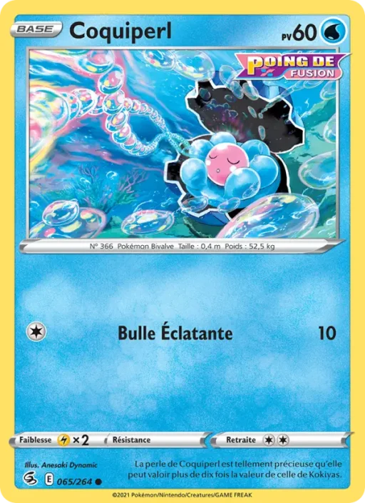 Carte Pokémon Coquiperl 65/264 Commune Poing de Fusion