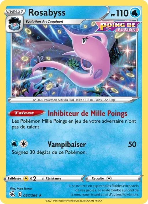 Carte Pokémon Rosabyss 67/264 Rare Poing de Fusion
