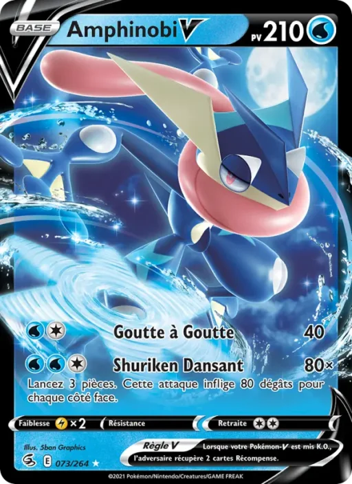 Carte Pokémon Amphinobi V 73/264 Holo Rare V Poing de Fusion