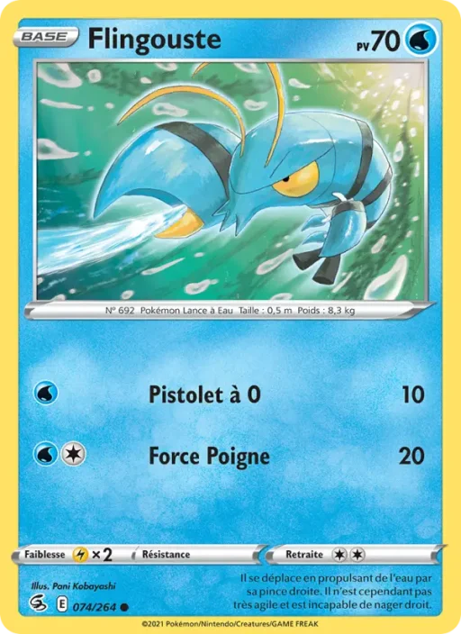 Carte Pokémon Flingouste 74/264 Commune Poing de Fusion