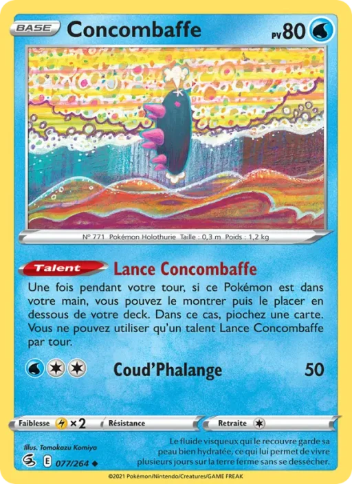 Carte Pokémon Concombaffe 77/264 Peu Commune Poing de Fusion