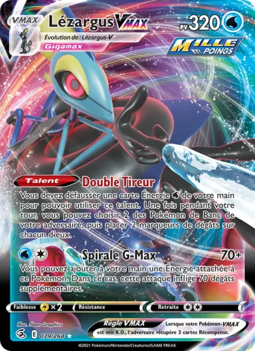 Carte Pokémon Lézargus VMAX 79/264 Holo Rare VMAX Poing de Fusion