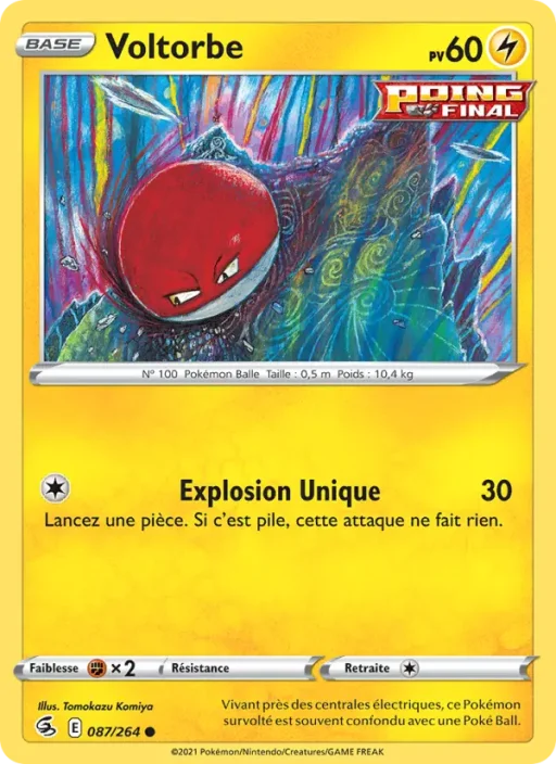 Carte Pokémon Voltorbe 87/264 Commune Poing de Fusion