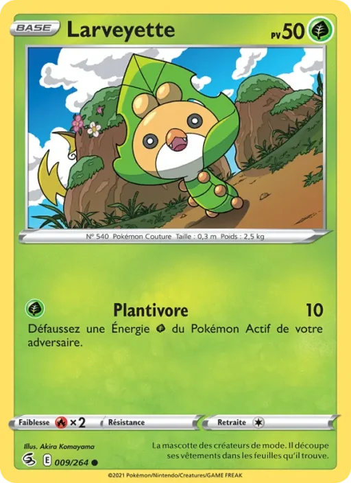 Carte Pokémon Larveyette 9/264 Commune Poing de Fusion