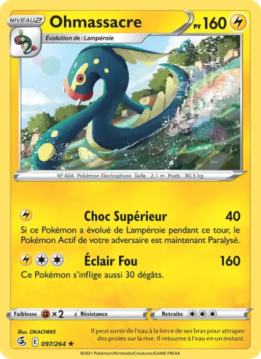 Carte Pokémon Ohmassacre 97/264 Rare Poing de Fusion