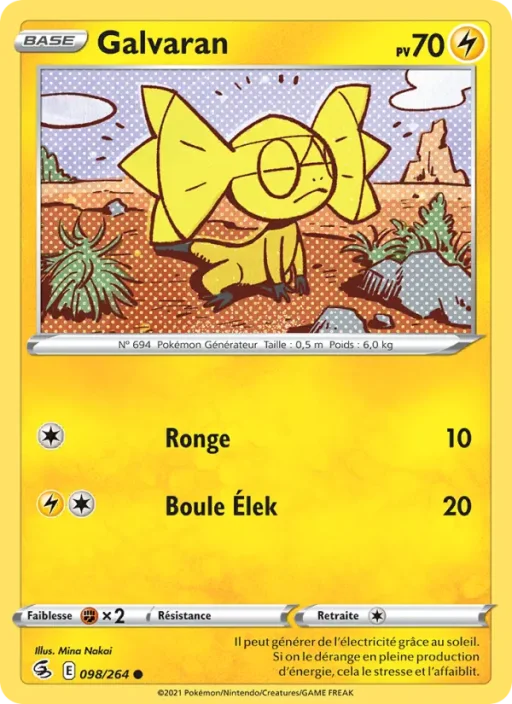 Carte Pokémon Galvaran 98/264 Commune Poing de Fusion