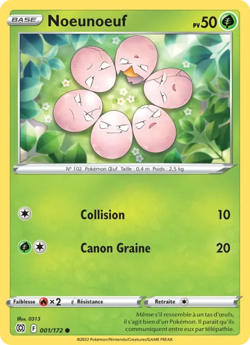 Carte Pokémon Noeunoeuf 001/172 Commune Stars Étincelantes