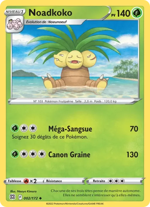 Carte Pokémon Noadkoko 002/172 Peu Commune Stars Étincelantes