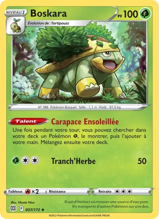 Carte Pokémon Boskara 007/172 Peu Commune Stars Étincelantes